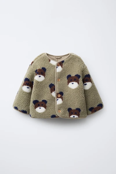 VESTE EFFET MOUTON OURS