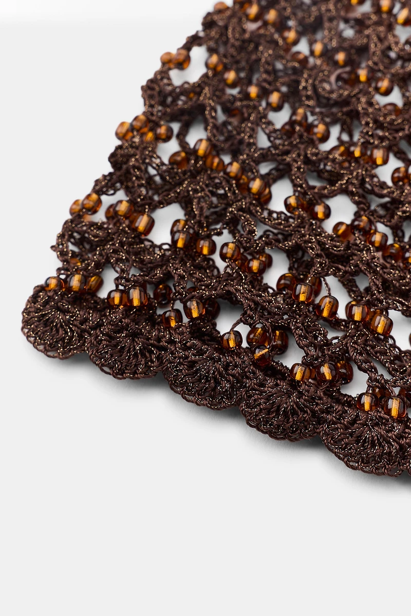 CROCHET BEADED CAP