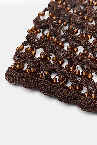 CROCHET BEADED CAP