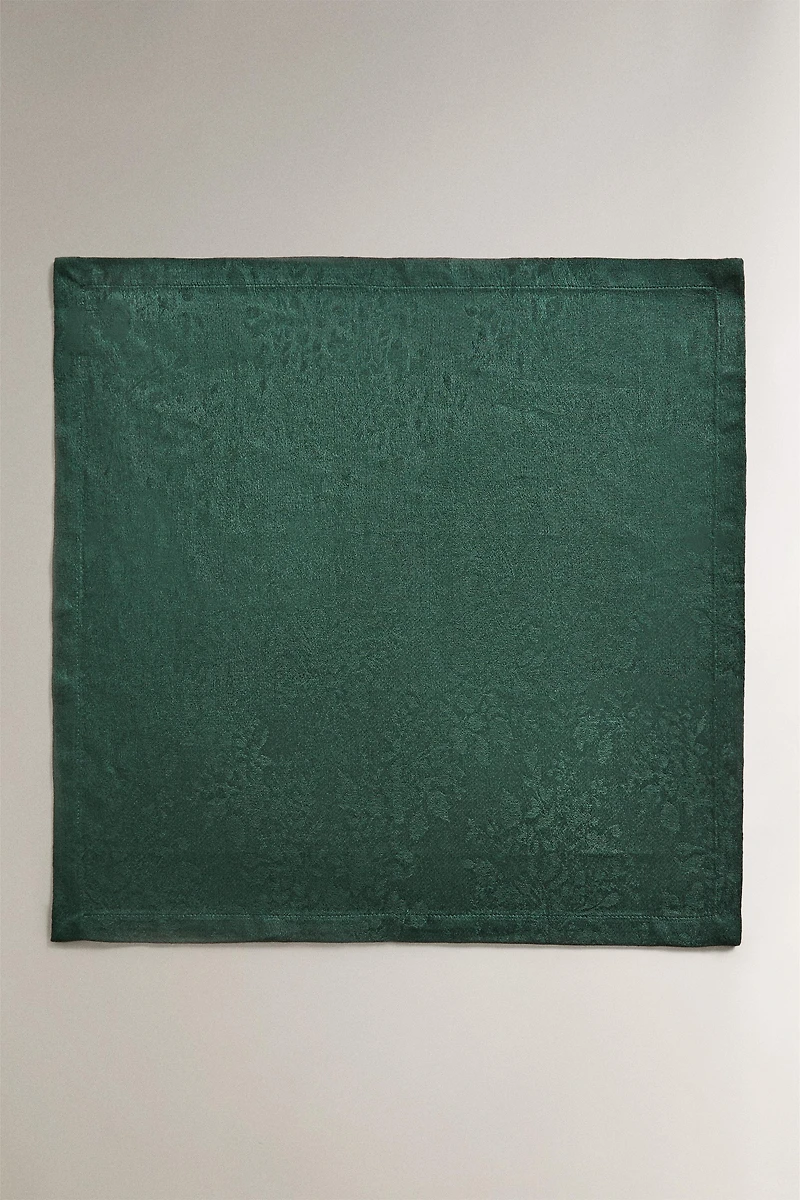 SET OF JACQUARD CHRISTMAS BRANCH NAPKINS (SET 2)