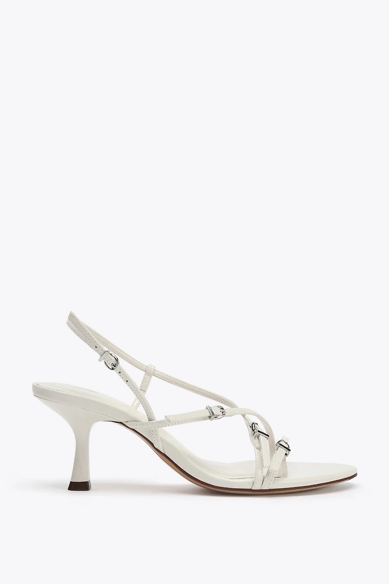 BUCKLED HEELED SANDALS