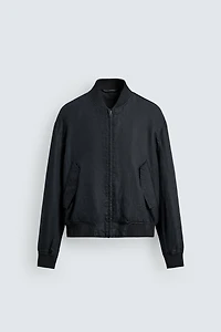 100% LINEN BOMBER JACKET