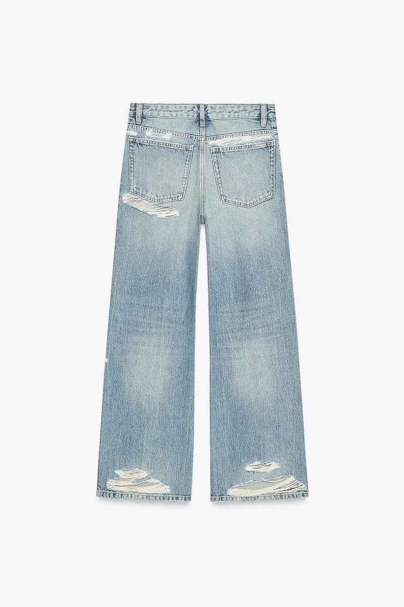TRF MID-RISE RIPPED BOYFRIEND JEANS