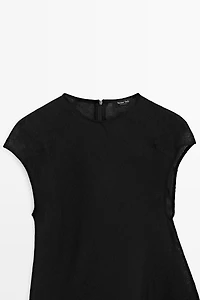 Flowing asymmetric linen top