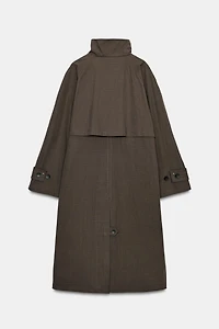 ZW PLAID OVERSIZED TRENCH COAT