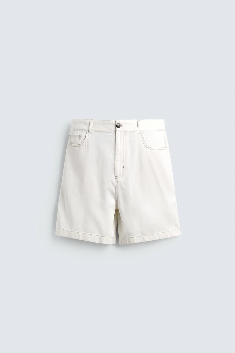 SHORT RELAXED FIT EN LYOCELL MÉLANGÉ
