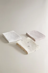 BABY BUNNY MUSLIN CLOTHS (PACK OF 3)