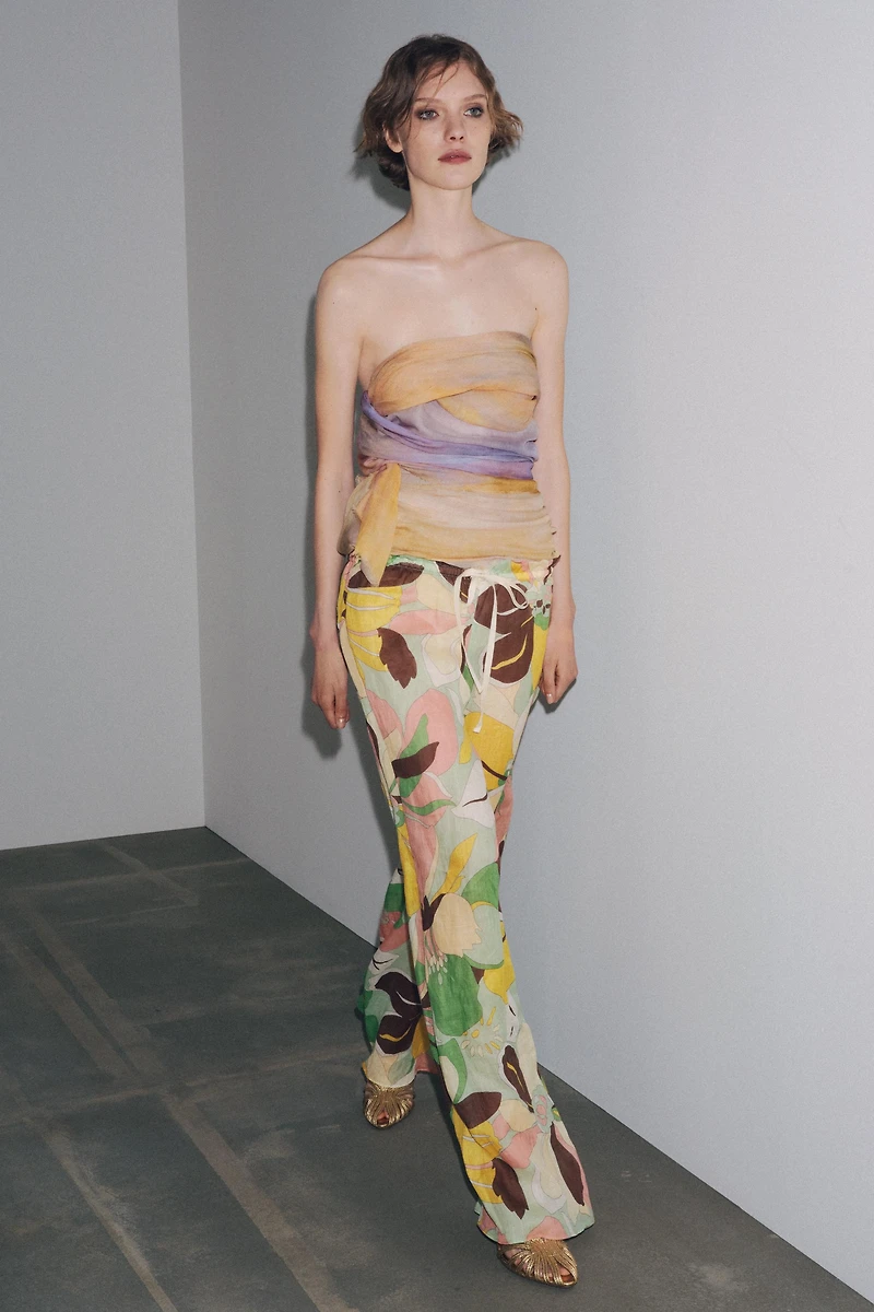 RAMIE FLORAL PRINT PANTS ZW COLLECTION