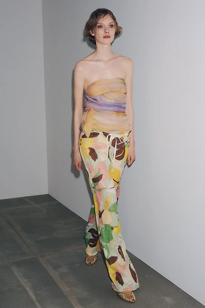 RAMIE FLORAL PRINT PANTS ZW COLLECTION