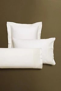 BORDERED SATEEN PILLOWCASE