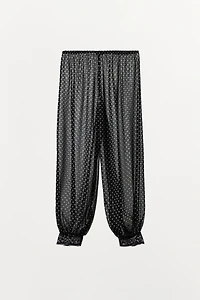 POLKA DOT LACE BLOOMER PANTS