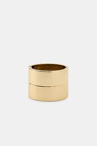 PACK OF 2 RIGID METAL BRACELETS