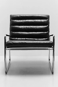 METAL AND LEATHER ACCENT CHAIR