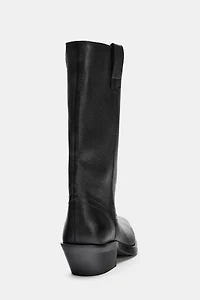 BOTTINES COW-BOY EN CUIR