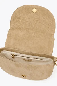 DOUBLE HANDLE LEATHER CROSSBODY BAG
