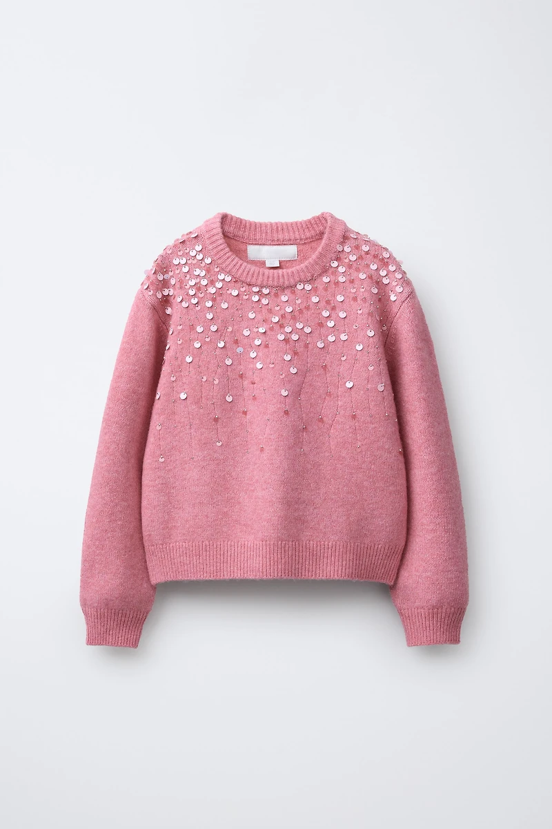 SEQUINED KNIT JUMPER