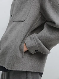 Wool blend overshirt with pockets