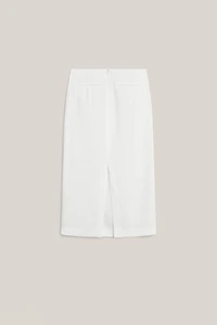 Straight linen blend midi skirt - LIMITED EDITION