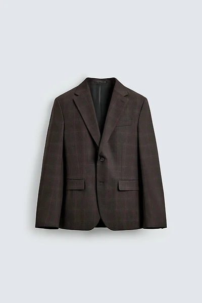 PLAID SUIT BLAZER