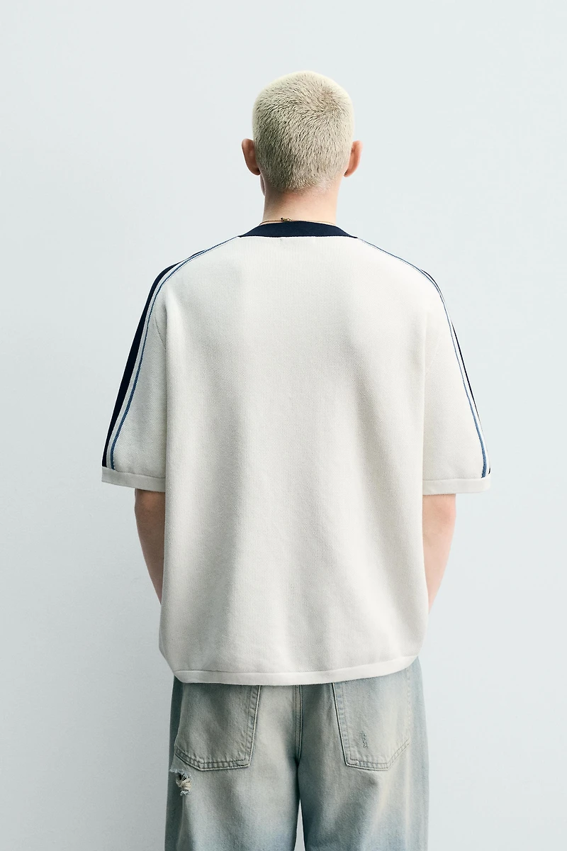 RETRO STRIPE KNIT T-SHIRT