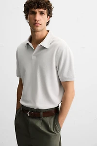 BASIC TEXTURED POLO SHIRT