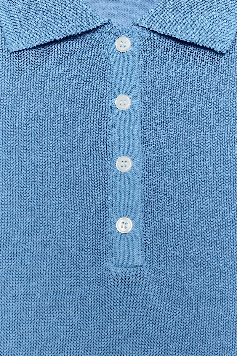 POLO EN MAILLE SANS MANCHES