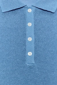 POLO EN MAILLE SANS MANCHES