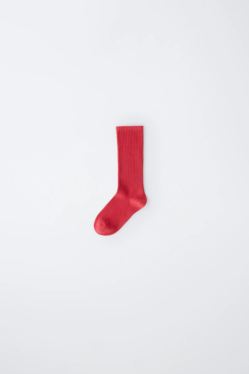 RIBBED MID-LENGTH SOCKS