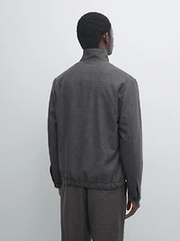 Veste bomber en laine mélangée