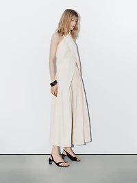 Jupe midi 100 % lin panneau - STUDIO