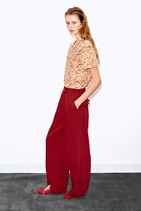 FLORAL PETER PAN COLLAR SHIRT