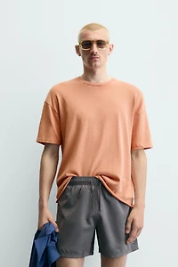 IRREGULAR FINISH KNIT T-SHIRT