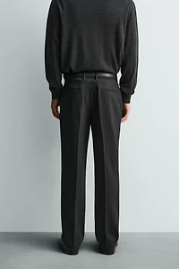 PANTALON EN FLANELLE À CHEVRONS