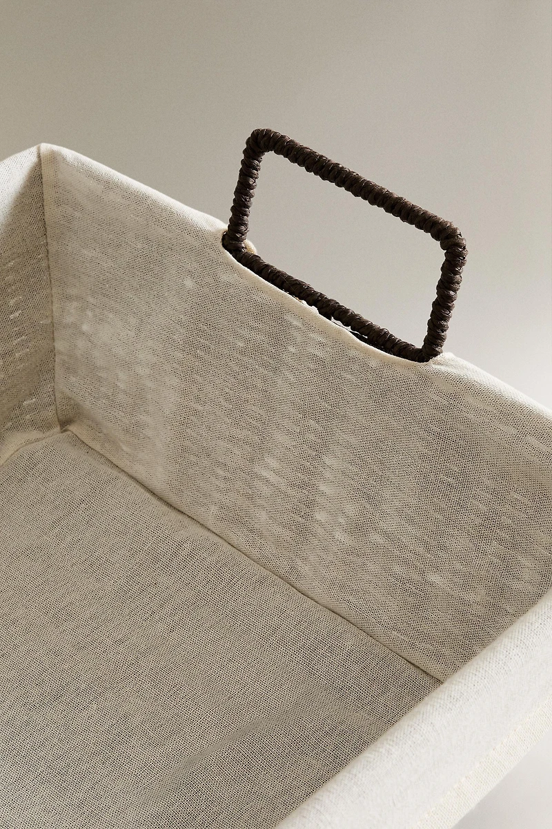 IRONING BASKET WITH COTTON LINING