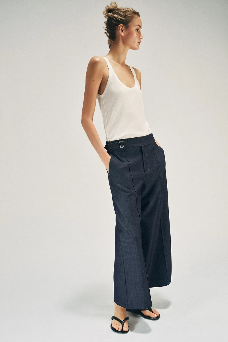 CULOTTES WITH BELT LOOPS