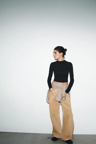 COTTON MODAL RUCHED T-SHIRT