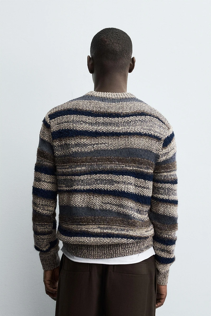 JACQUARD STRIPED SWEATER