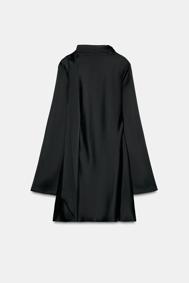 SATIN EFFECT SCARF DRESS