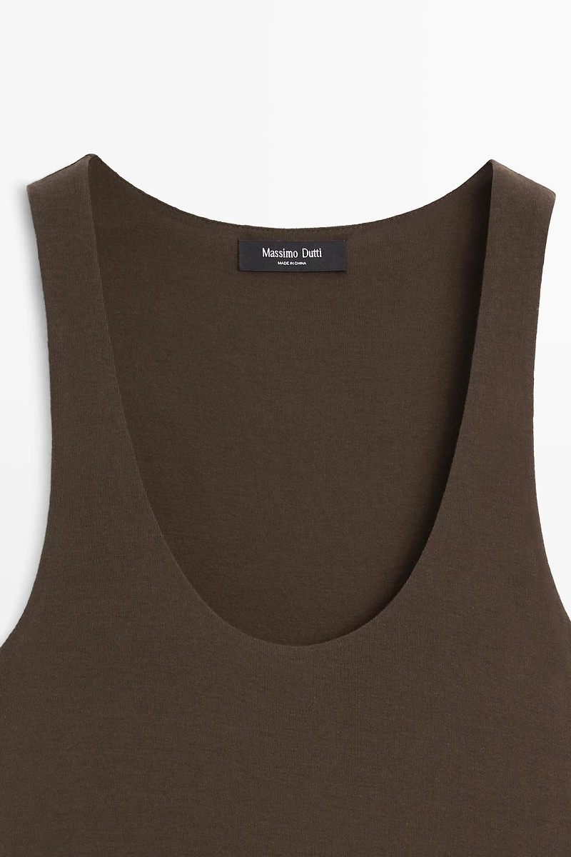 Midi dress with puffed detail