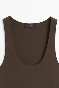 Midi dress with puffed detail