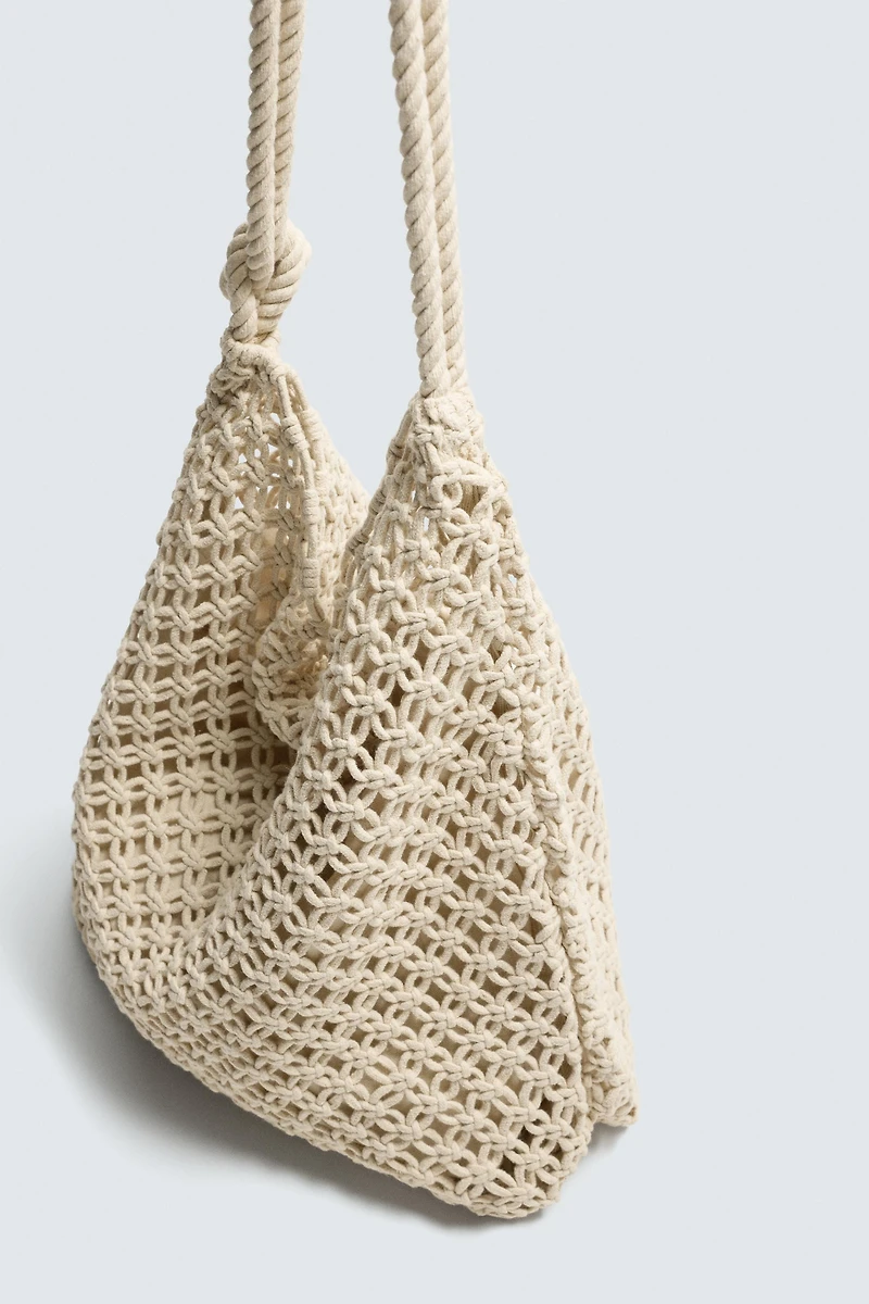 SAC PORTÉ ÉPAULE MACRAMÉ