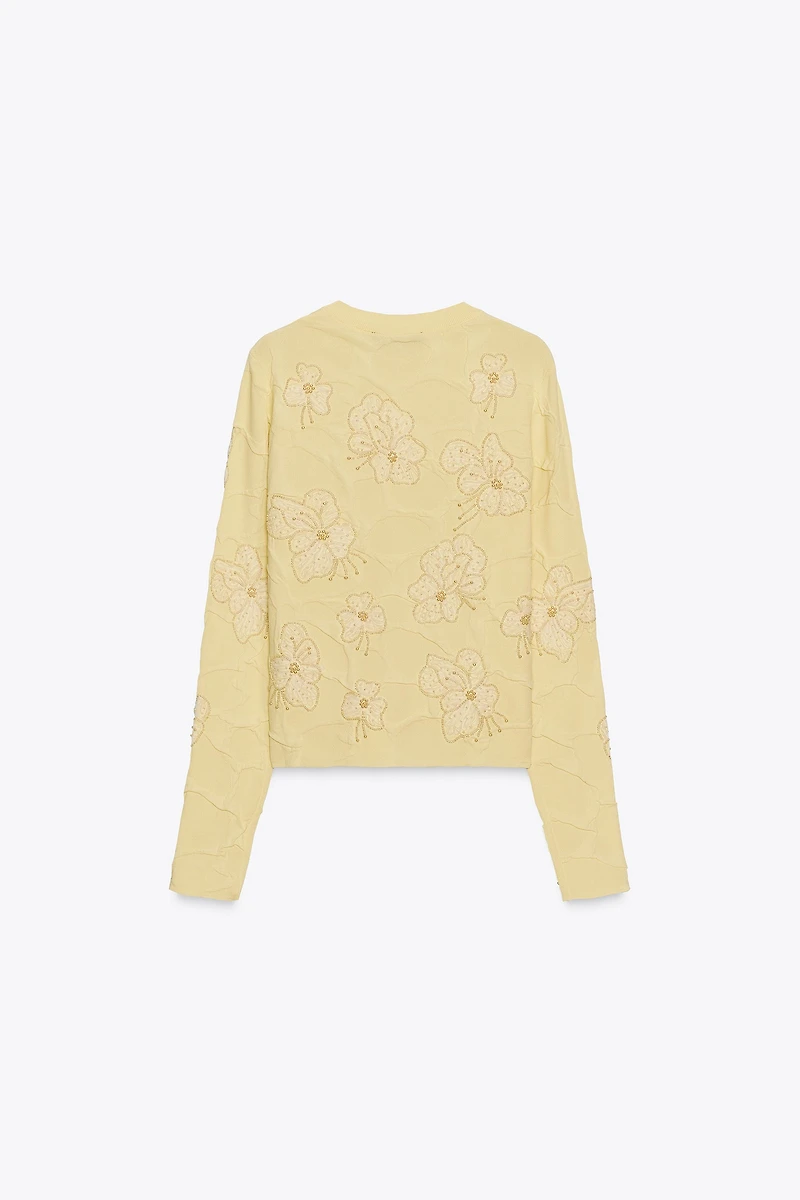 BEADED KNIT CARDIGAN