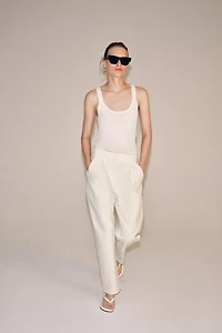 ZW COLLECTION STRIPED BARREL PANTS