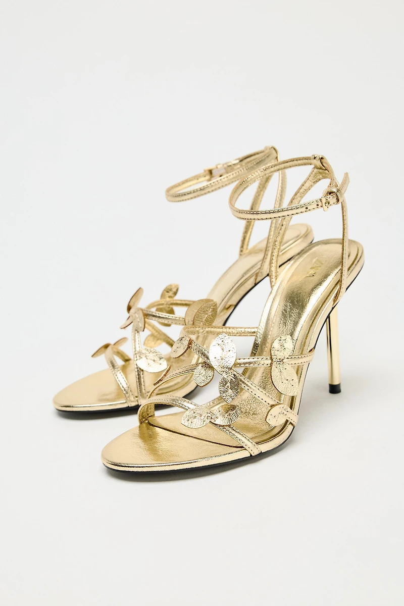 METALLIC EFFECT FANCY SANDALS