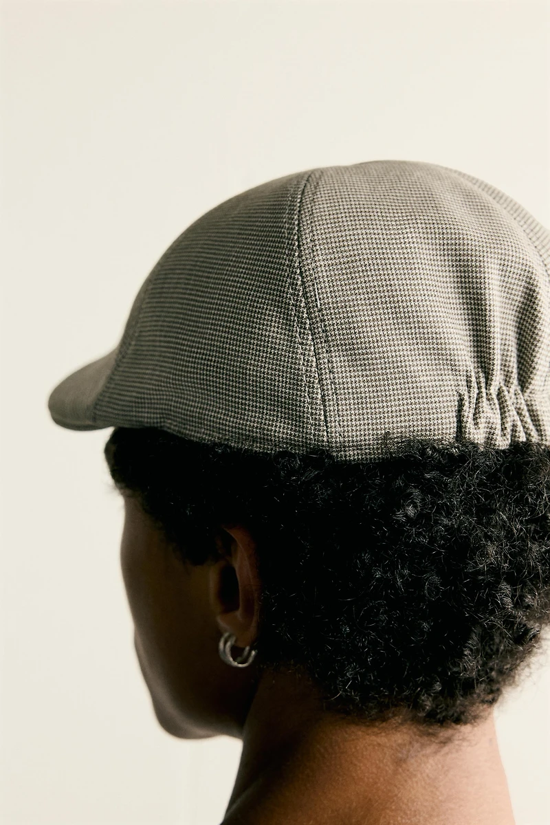 TEXTURED PLAID BERET