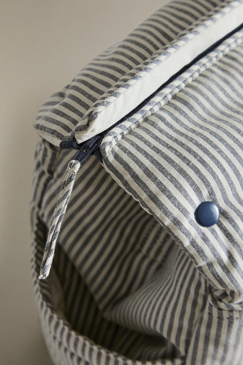STRIPED COTTON DIAPER BAG