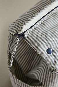 STRIPED COTTON DIAPER BAG