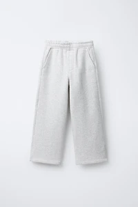 TEXTURED POLO AND WIDE LEG PANTS SET