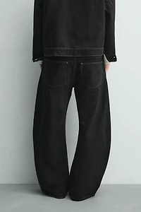 BARREL FIT PANTS WITH FIREMAN CLASP