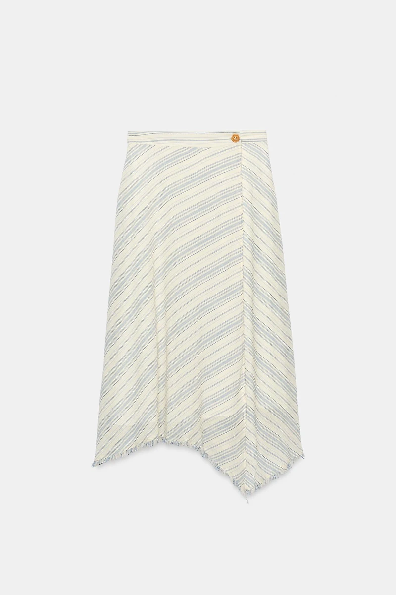 ASYMMETRIC MIDI SKIRT